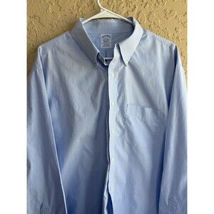 Brooks Brothers Blue 18/35 Non Iron Men’s Long Sleeve Button down Classic Shirt